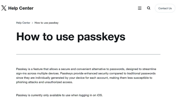 南江苹果维修店铺分享iOS用户如何通过通行密钥(Passkey)登录 